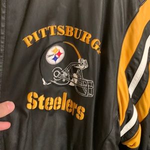 Xl Steelers leather jacket